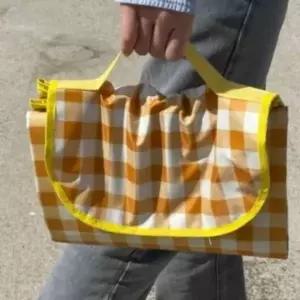 ( )방수 피크닉매트 체크 옐로우 대 휴대용돗자리 돗자리매트 방수돗자리 캠핑돗자리