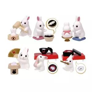 [이앤오]확정가챠 캡슐뽑기 모찌찧는 토끼 6종 세트 피규어