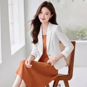 마킷5 봄 오피스룩 캐주얼 여성용 핑크 재킷 정장 상의 코트 전문 JEN1