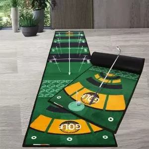 ( )고급 잔디 퍼팅연습매트 +리턴기 골프매트 연습매트 홀인원 퍼터 아이언 인조잔디