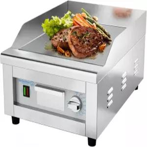TOPKitch 16 x 14 상업용 전기 그릴 10mm 두께의 요리 접시 ETL 인증 575 F 정밀 온도 조절 3 스플래시