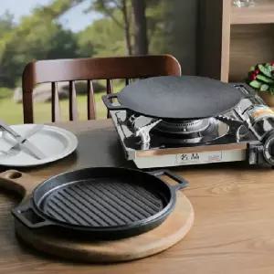 캠핑용 인덕션 가스레인지 호환 사각 멀티 구이팬 25cm
