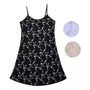 인견 끈조절 가능한 플라워 디자인 여성 롱슬립 (HSJ-WD6D18A)