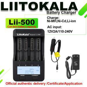 Liitokala lii-500 lii-202 lii-100 lii-402 배터리 충전기, 화면 포함, 3.7V, 1.2V, 18650, 26650, 16340/