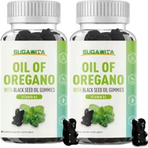 블랙 씨드 오일 비타민 D3를 함유한 오레가노의 슈가와이타 면역 을 위한 500mg 구미 1개 중 3개 고농도