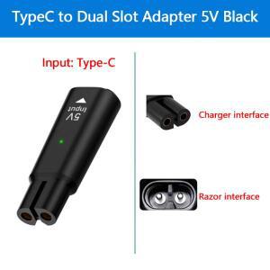 필립스 원블레이드 QP2724 QP2834 QP4530 QP1924용 5V 타입-C 면도기 어댑터 충전 변환기(충전 표시등 포함