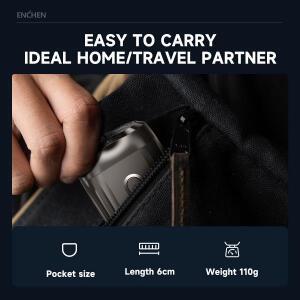ENCHEN Mini6 2방향 플렉스 헤드 Electirc 면도기 100% 방수 최대 60분 자기 커터 헤드가 있는 무선 면도