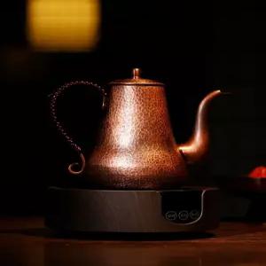 구리 핸드드립 주전자 황동 500ml 수공예 포트 빈티지 넓은 수공팟 골동품