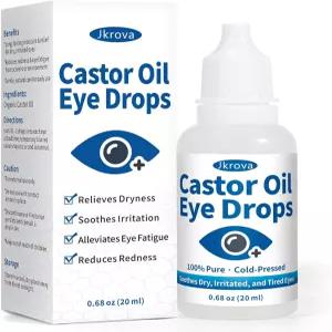 피마자 오일 안약 - 건조하고 가려우며 지친 눈을 위한 자연 100 순수 콜드 프레스 0.68 FL OZ