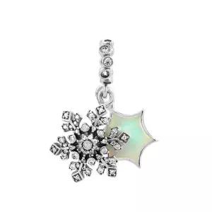 [신세계라이브쇼핑]판도라 794142C01 오팔러센트 스노우플레이크 더블 댕글 참