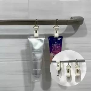 걸이 화장실걸이 집게 행거걸이 4P 다용도걸이