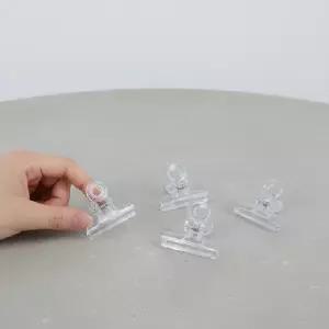 ( )38MM 투명 플라스틱 집게 서류 고정용 스프링 바인더 클립 다용도 사무용품