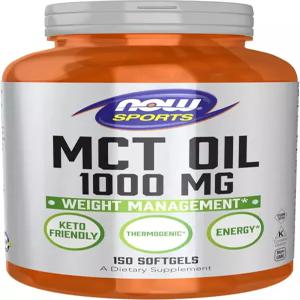 NOW 식품 스포츠 뉴트리션 MCT(중쇄 중성지방) 오일 1 000mg 체중 관리 소프트젤 150개