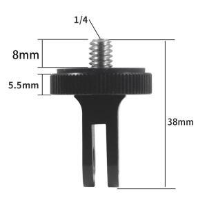 1/4 인치 나사 삼각대 어댑터 Go Pro 용 360 회전 마운트 홀더 13 12 11 10 9 8 Insta360 One X2 X3 X4 DJI