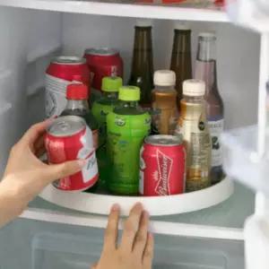 냉장고 회전 트레이 양념통 수납 싱크대 정리 360도 공간활용 원형 선반함