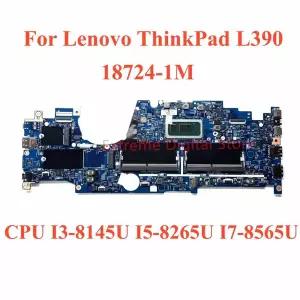 호환  Lenovo ThinkPad L390 노트북 마더보드 18724-1M CPU I3-8145U I5-8265U I7-8565U 100% 완전 작동 테