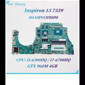 호환  델 인스피론 15 7559 노트북 마더보드 CN-0MPYPP CN-0NXYWD DAAM9AMB8D0 메인보드 i5-6300HQ i7-6700