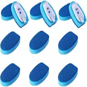 접시류 리필 키트 12개 스펀지 교체 헤드 전용 DGSDKD 브랜드 손잡이 파란색