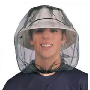 (색상 카키)휴대용 얼굴 모기장 모자 방충망 얼굴망 등산 벌레망 벌초 양봉