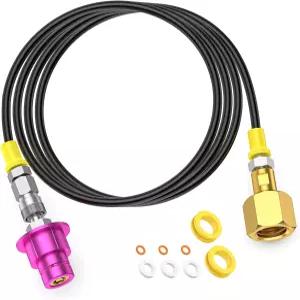 소다 머신 테라 Co2 퀵 커넥터 어댑터 60인치 고압 호스 탄산음료 스트림 워터 메이커에 탱크 듀오 아트