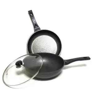 키친아트 인덕션 열센서 후라이팬 3종(26+26궁+카바)