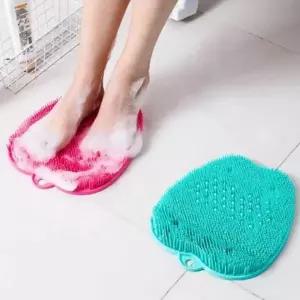 (색상 사과발매트(색상랜덤))간편사용 흡착판 지압 매트 마사지 발매트 풋워시