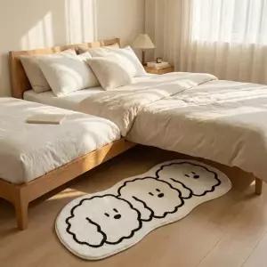 애니멀 롱 거실 침대 러그 40x120cm 자취방카페트 실내매트 미끄럼방지발매트