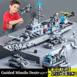 군사 선박 세트  조립 전쟁 비행기 모델 교육용 장난감 소년 소녀용 브릭 크리스마스 생일