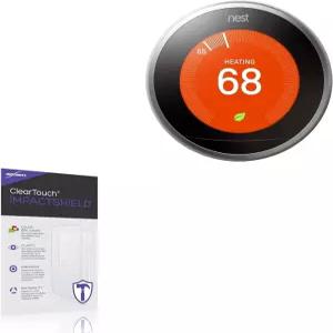 Google Nest 학습 온도 조절기와 호환되는 박스웨이브 스크린 프로텍터 - 3세대 클리어터치 임팩트쉴드 2팩