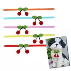 [반려] 강아지 체리 랜덤 리본 문펫 스카프 패션악세사리 X3