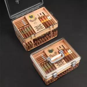 삼나무 시가 휴미더 휴대용 홀더 보관함 담배 케이스 습도 조절함