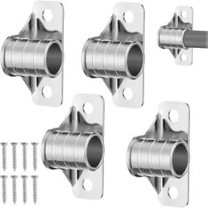 4개 외부 마운트 커튼봉 브래킷 3/8인치 황동 세트 로딩(슬리버)용