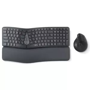 (정품) 지클릭커 오피스프로 에르고M 무선 인체공학 키보드 버티컬 마우스 세트 EMK400 블랙