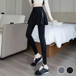비욘드라이프 하이웨이스트 플레어 스커트 9부 치마 레깅스 1007