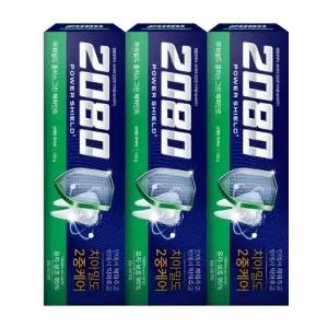 2080 파워쉴드 플러스 그린 페퍼민트 치약 120gx3개입