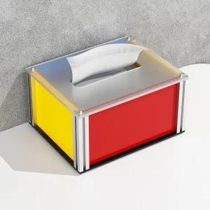 아크릴 티슈 박스 거실 테이블 인테리어 소품 미드센추리 모던 각티슈 케이스