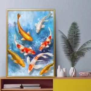 잉어 그림 액자 A2 CARP1 풍수그림 돈들어오는 풍수그림