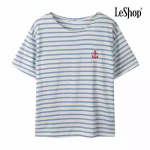 [르샵] 마린 자수 스트라이프 티셔츠 (BQ4TS004A)