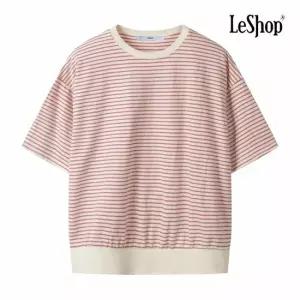 [르샵] 데일리룩 스트라이프 맨투맨 6부 티셔츠 (BQ4TS003A)