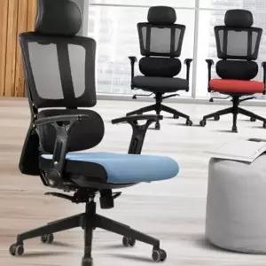 메쉬 사무용 의자 회전형 학생용 의자 스터디 팔걸이 높이조절