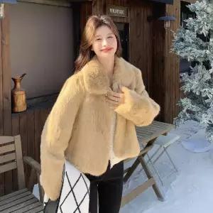 코트 여자코트 퍼 래빗 모피 라이크 원템1