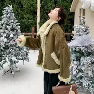 램스울 모피 라이크 퍼 코트 여자코트 원템1