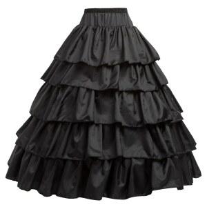 여성 후프 볼 페티코트 슬립 크리놀린 스커트 언더 하프 가운, 4벌