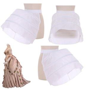 레이디 빅토리아 버슬 로코코 드레스 팬니에 파티 후프 여성 안감 화이트 페티코트 스커트