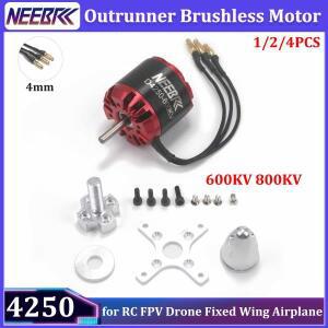 1 2 4PCS 4250 600KV 800KV 아웃러너 브러시리스 모터 37S RC FPV 드론 고정 날개 쿼드콥터 멀티콥터 비행