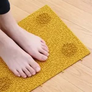 헬스업조립식발지압매트2장(머스타드)지압발판