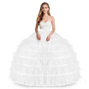 이언 풀 화이트 볼 드레스 후프 페티코트 웨딩 퀸세나라 언더스커트 슬립 액세서리