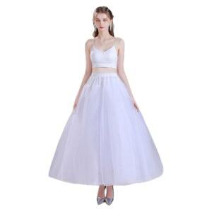 와우브리달 롱 후프리스 페티코트 크리놀린 언더스커트 포 웨딩드레스 슬립