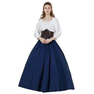 뷰티엘리케이트 빅토리아 드레스 르네상스 스커트 집시 롱 맥시 전체 길이 A라인 중세