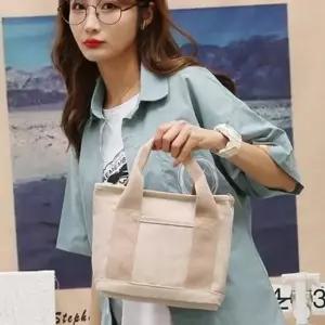 데일리 여자 미니 토트 백 데일리 여성 캔버스 토트 백